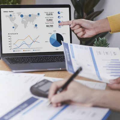 Businesspeople meeting plan analysis graph company finance strategy statistics success concept and planning for future in office room.